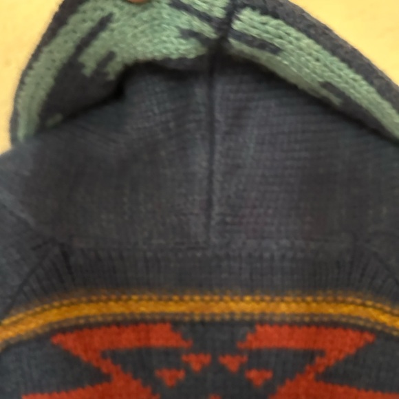 Sundance Wool Cardigan “Rare”Knit Spirit Winds Horse Red/Blue Small EUC - Picture 9 of 15